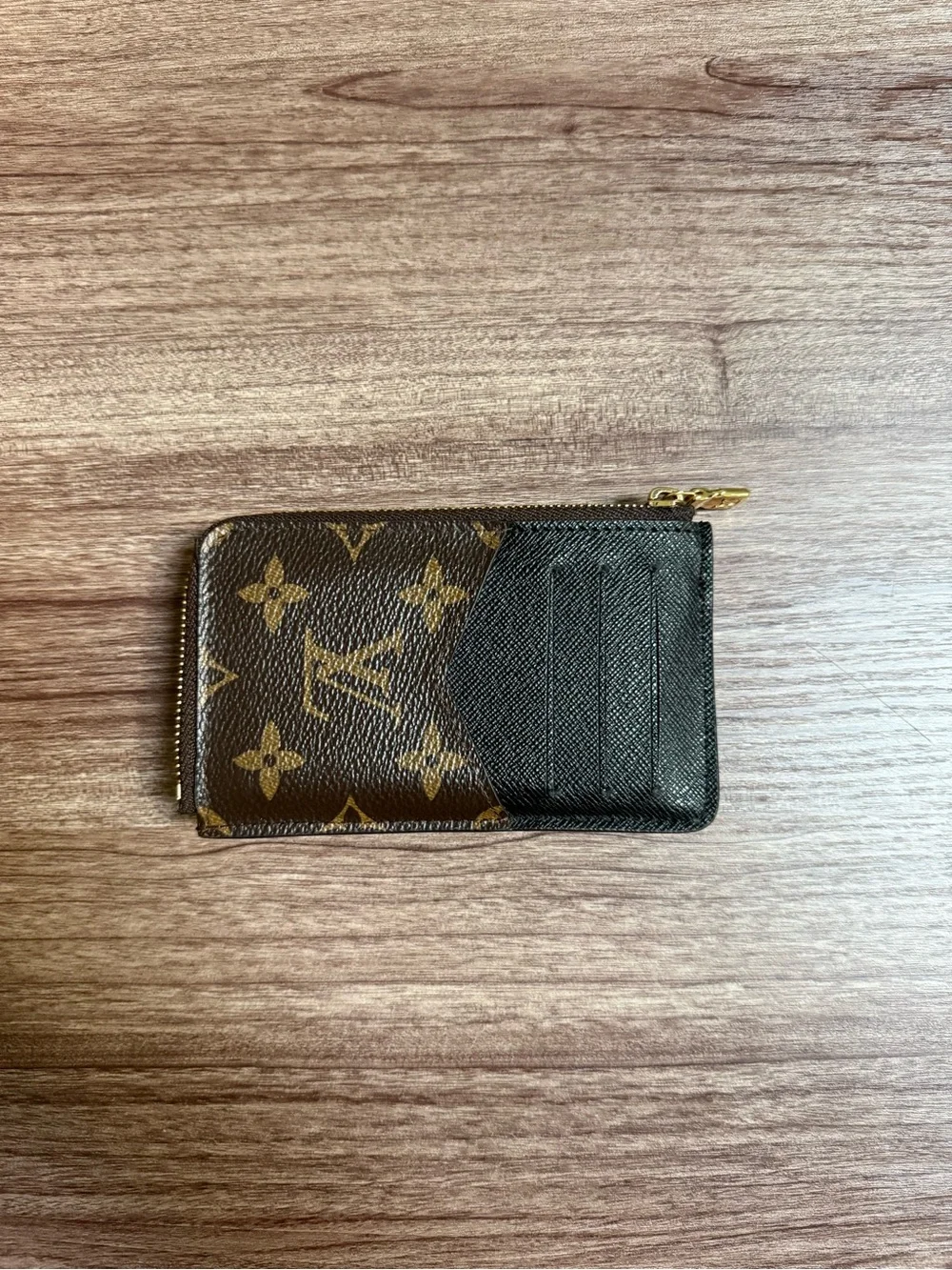 Louis Vuitton Monogram Canvas Brown & Gold Envelope Card Pouch